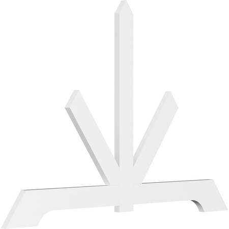 Ekena Millwork Vanguard Architectural Grade PVC Gable Bracket, 96"W x 64"H x 2"D x 6"F, 16/12 Pitch GBP096X64X0206VAN00